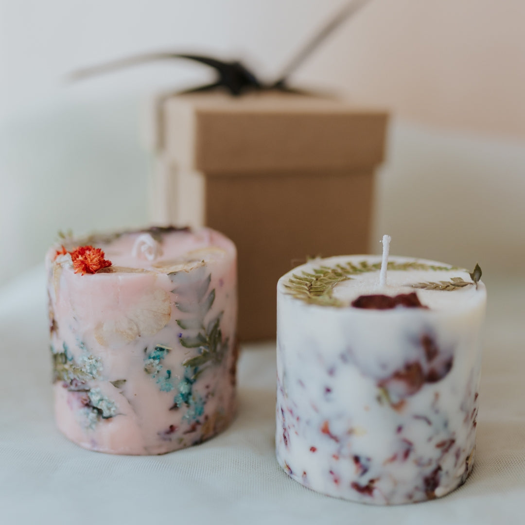 Real Dried Flower Scented Candle