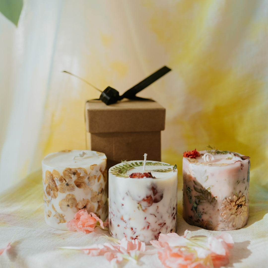 Real Dried Flower Scented Candle