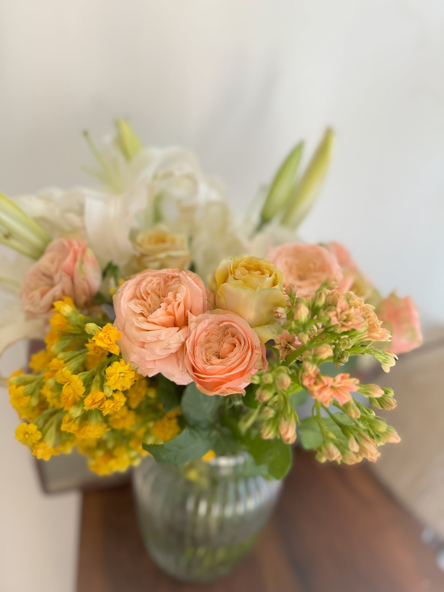 Candy Floss (Peach Roses & Lilies)