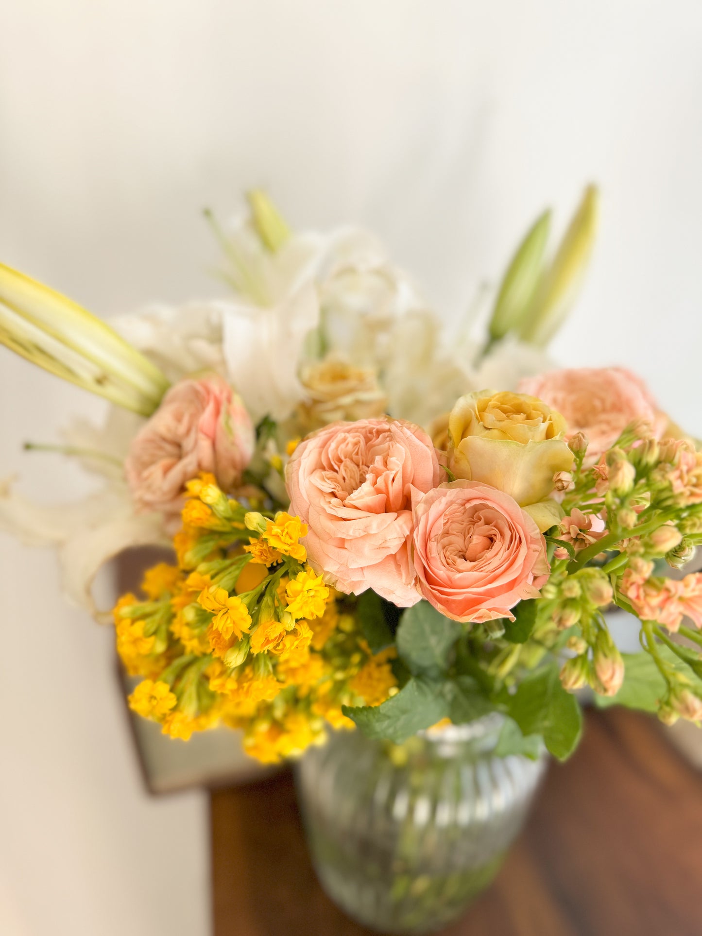 Candy Floss (Peach Roses & Lilies)