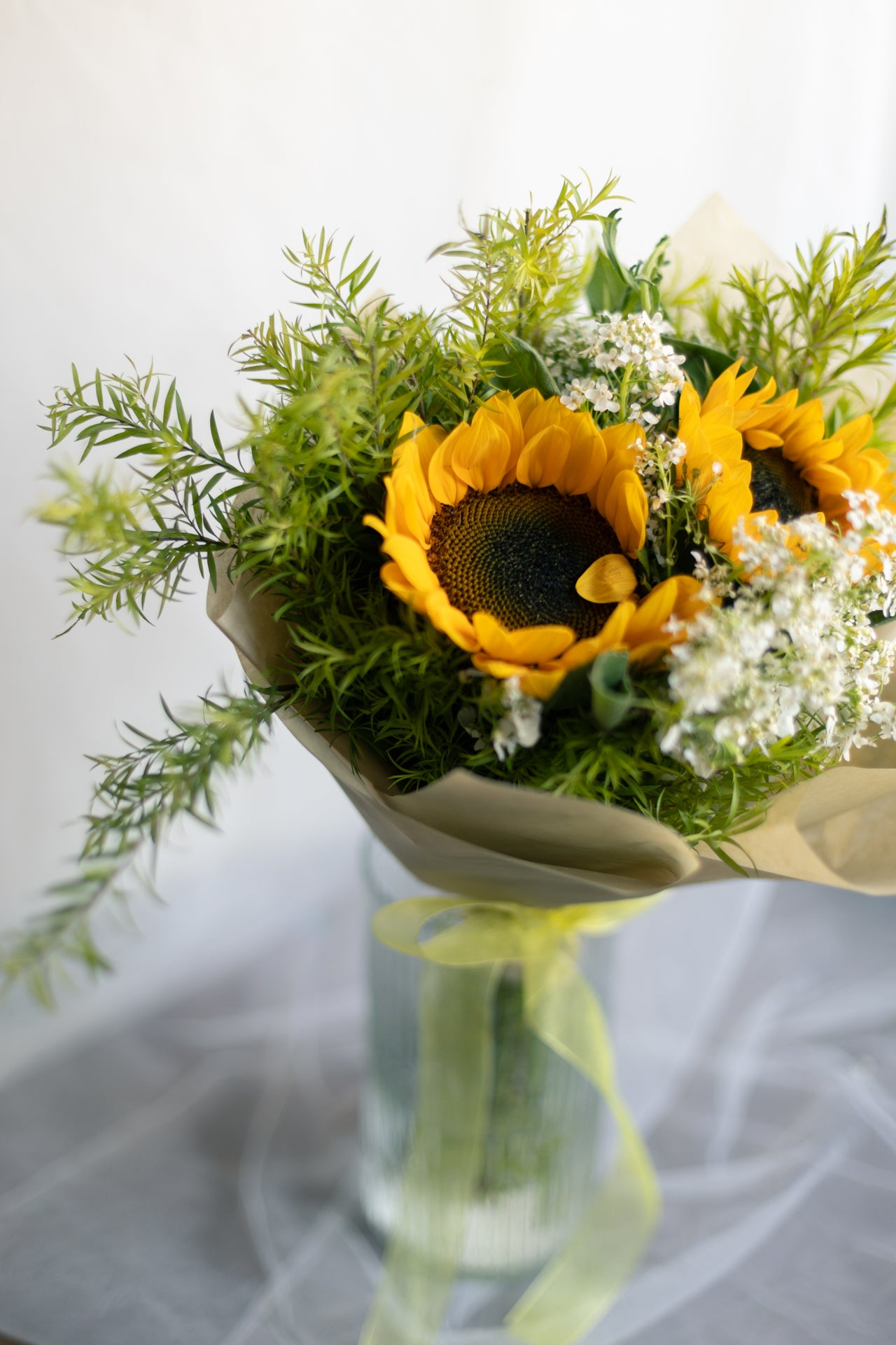 Vintage Sunflowers in a Cone