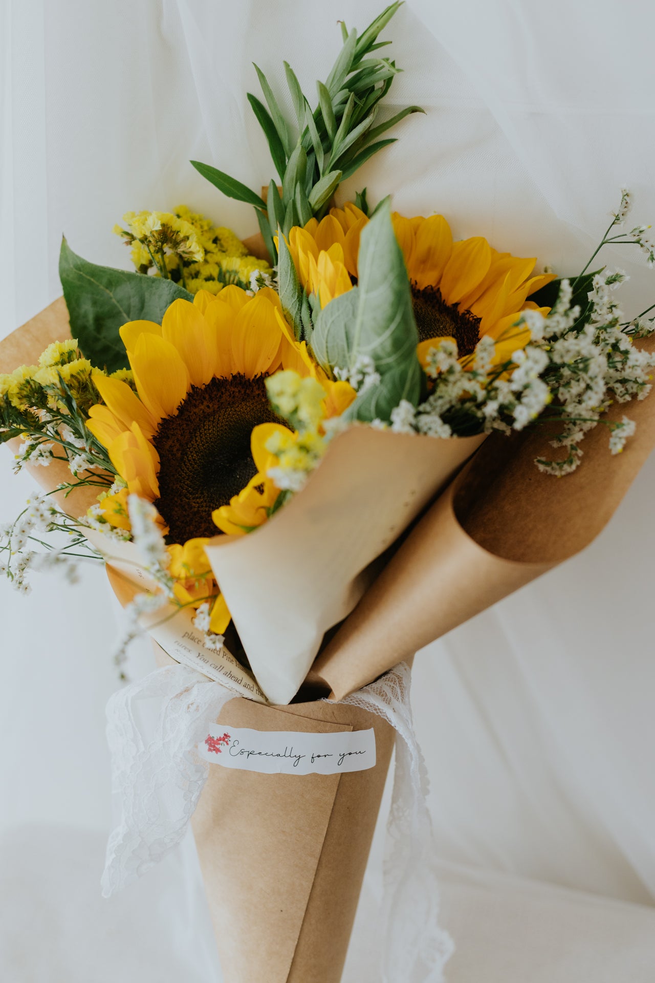 Vintage Sunflowers in a Cone