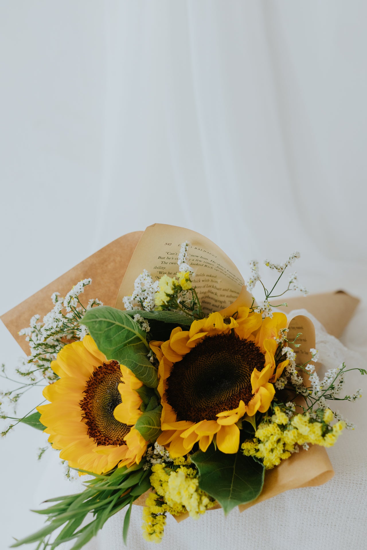 Vintage Sunflowers in a Cone