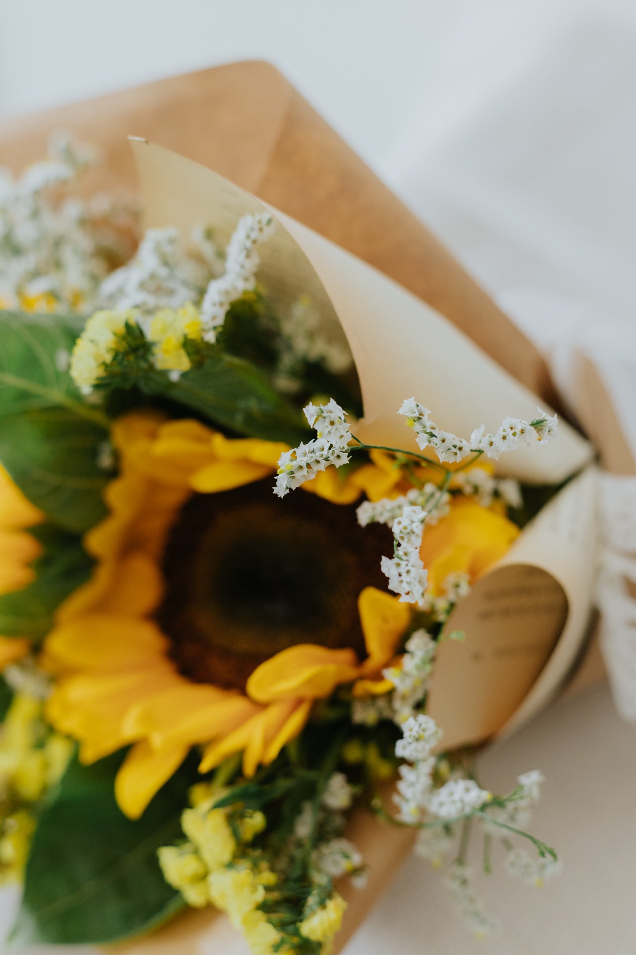 Vintage Sunflowers in a Cone
