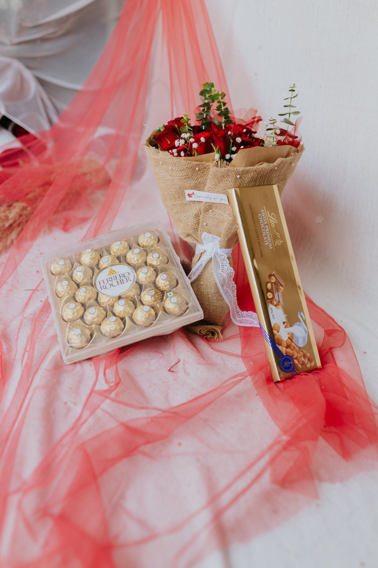Rustic Romance – Red Roses & Chocolates