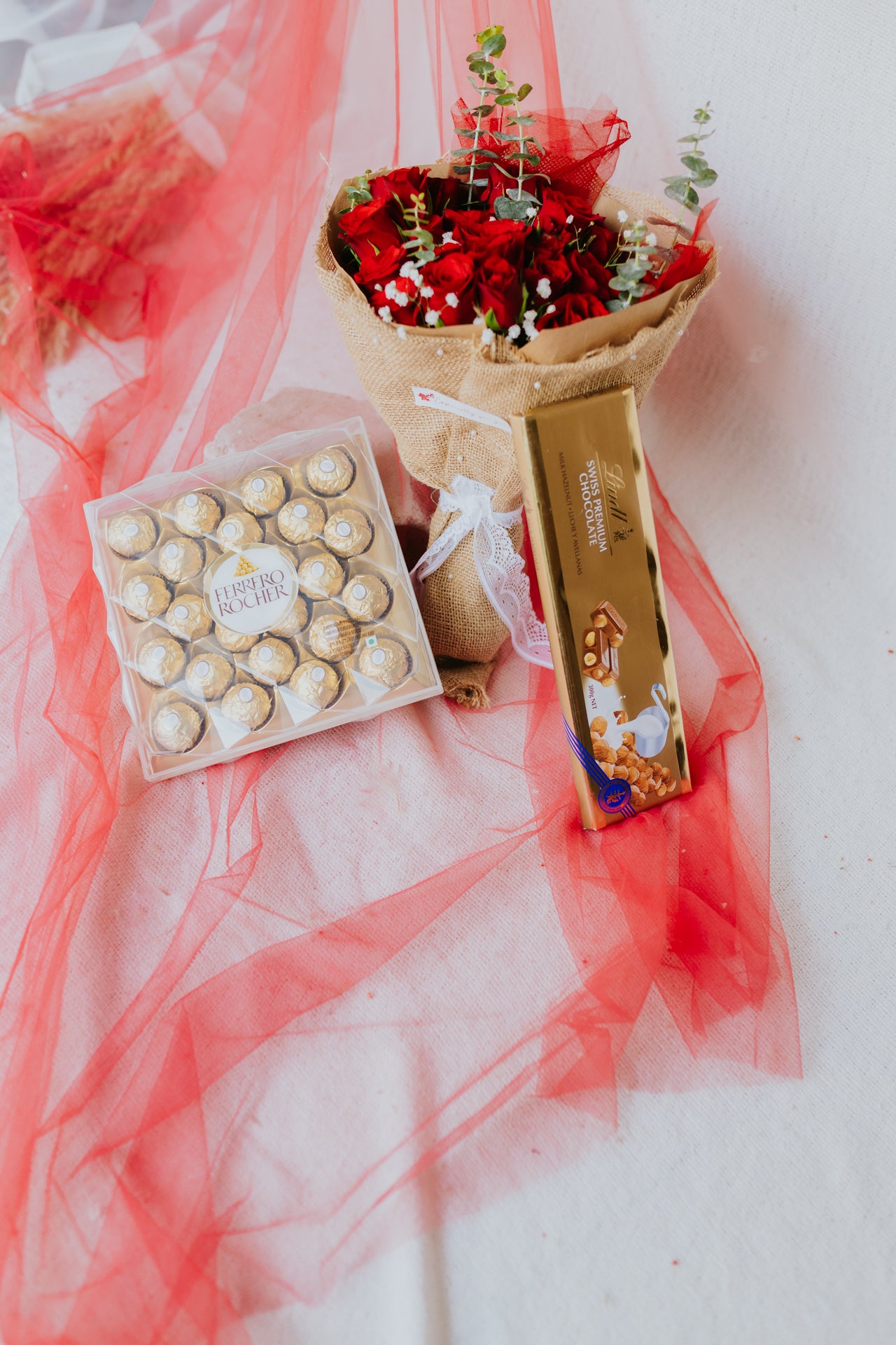 Rustic Romance – Red Roses & Chocolates
