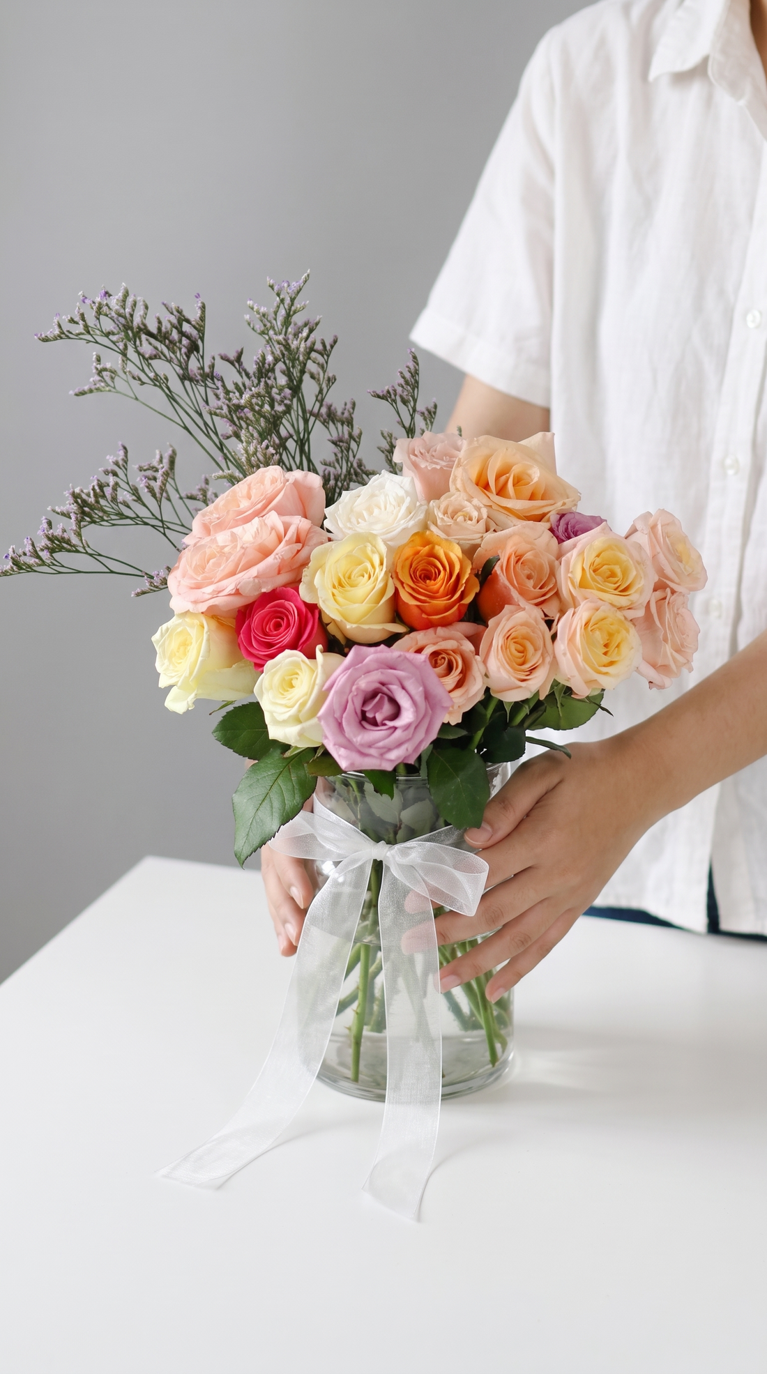 Blush & Bloom Rose Jar Bouquet