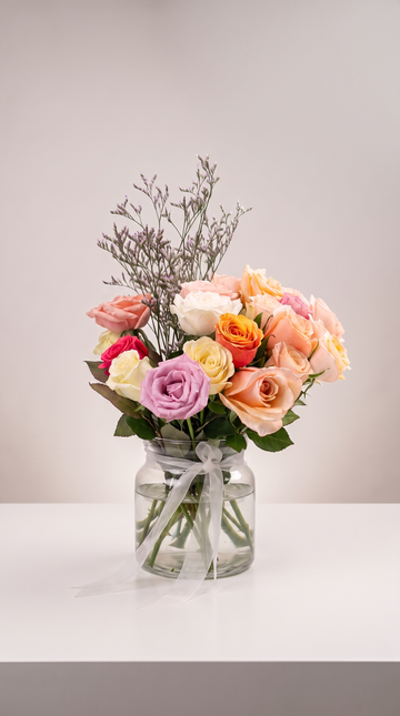 Blush & Bloom Rose Jar Bouquet