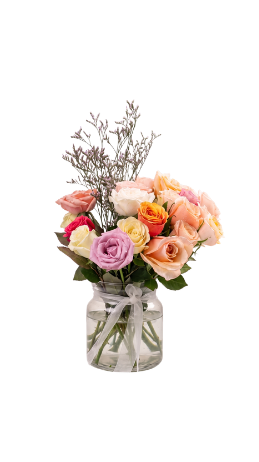 Blush & Bloom Rose Jar Bouquet