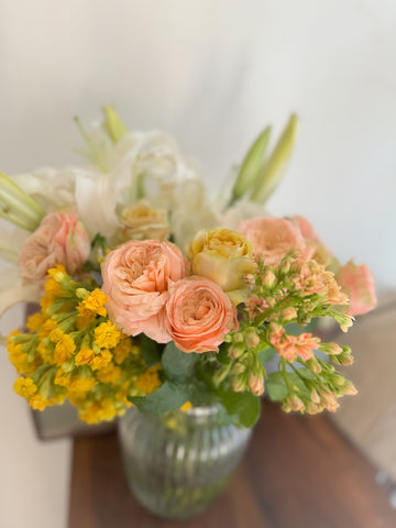 Candy Floss (Peach Roses & Lilies)