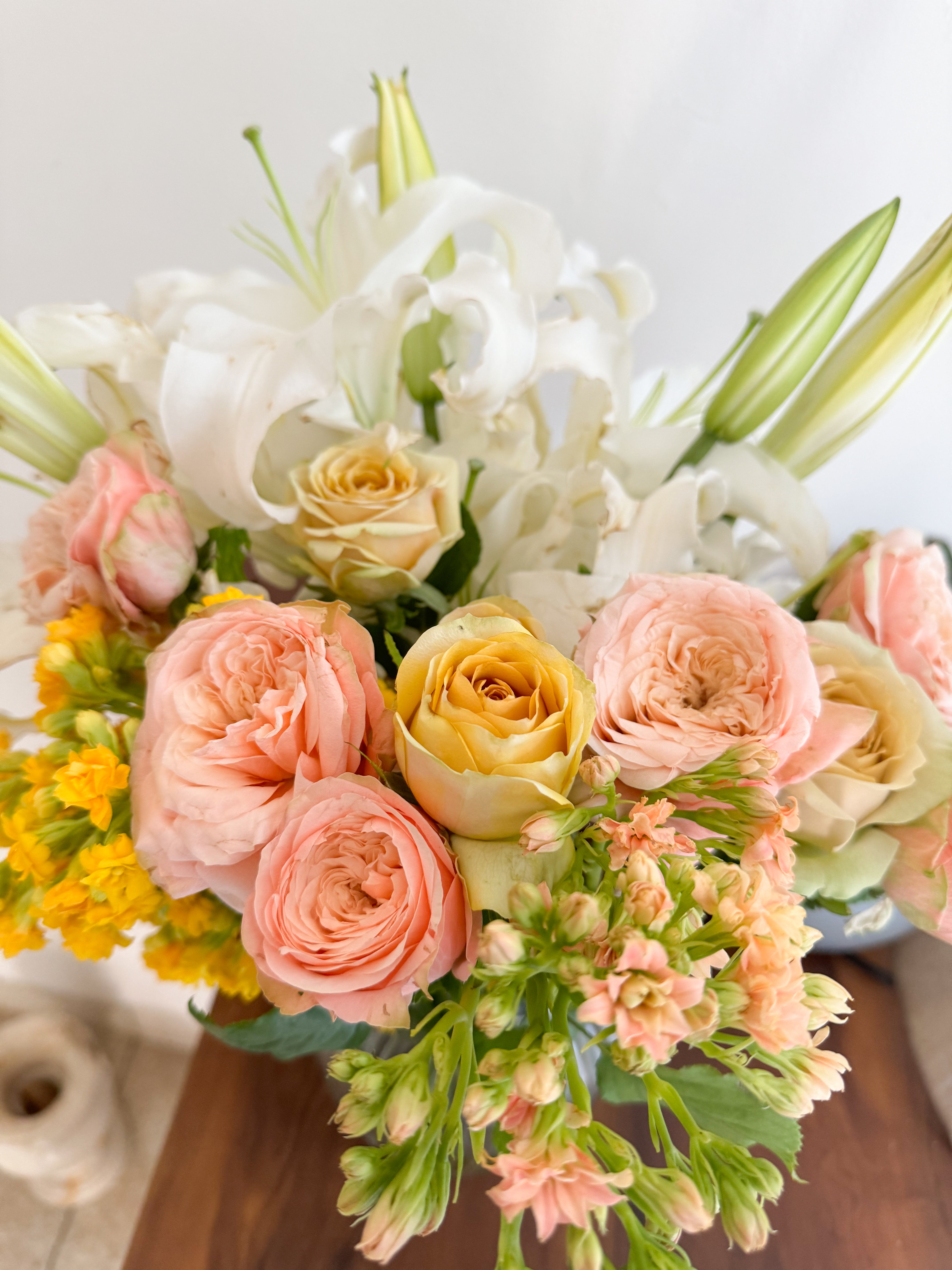 Candy Floss (Peach Roses & Lilies)