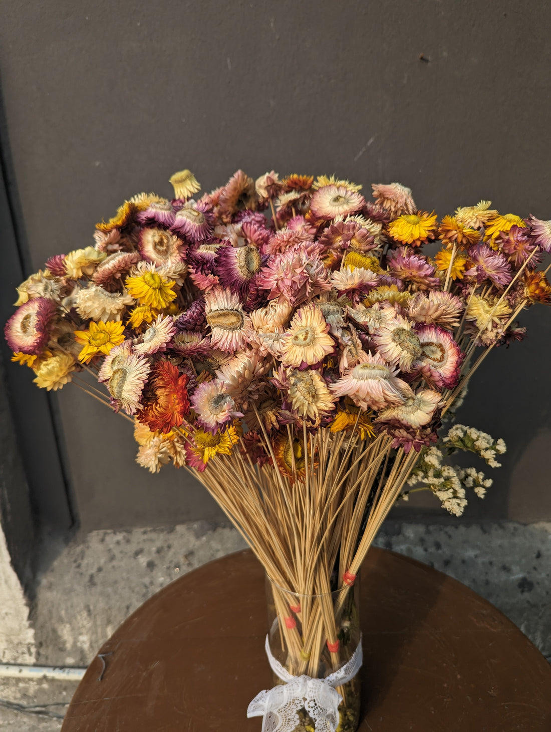 Dried Paper Daisy Bunch