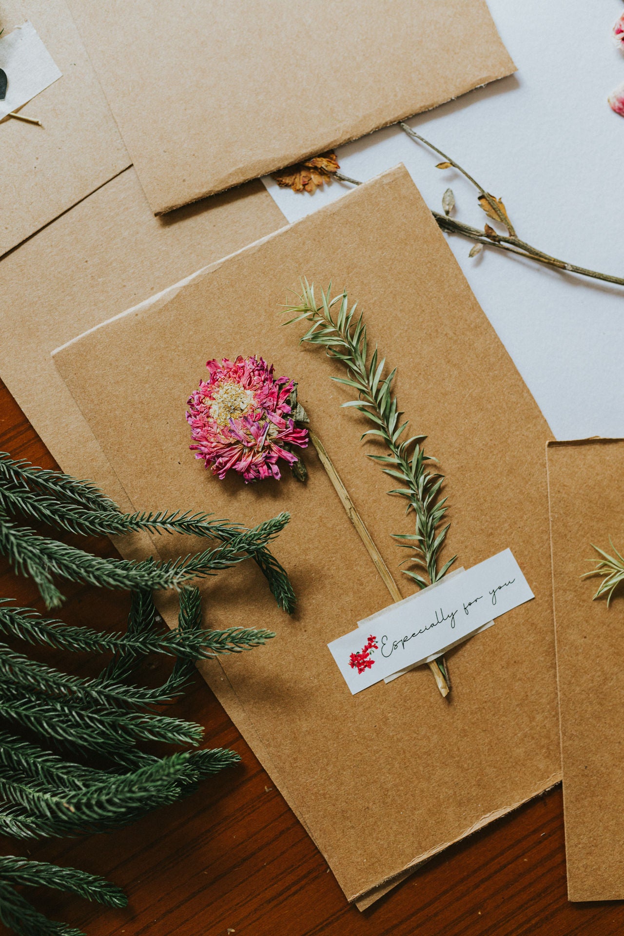 Assorted Dried Flower Postcard