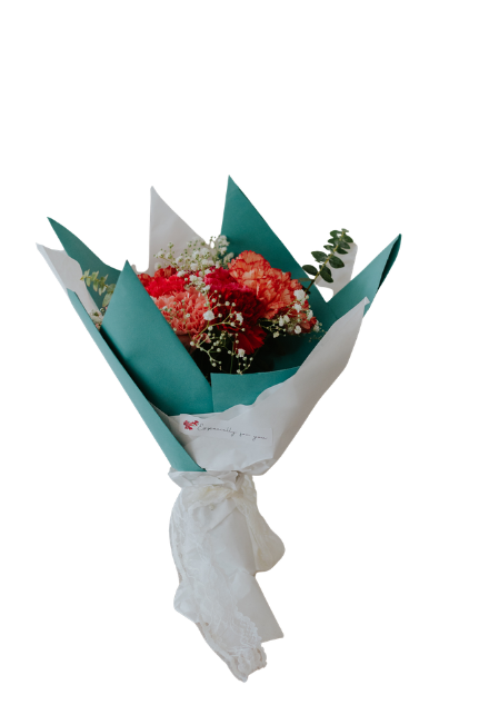 Aqua Carnation Bunch