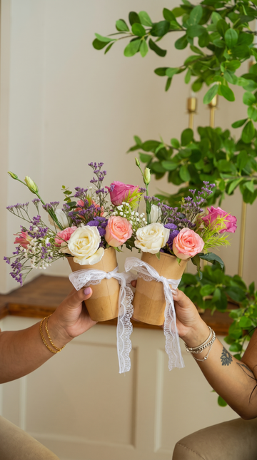 Made for Each Other flower cup combo