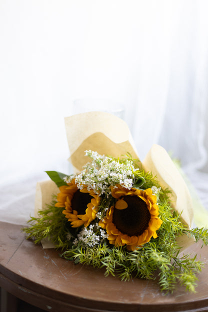 Vintage Sunflowers in a vase