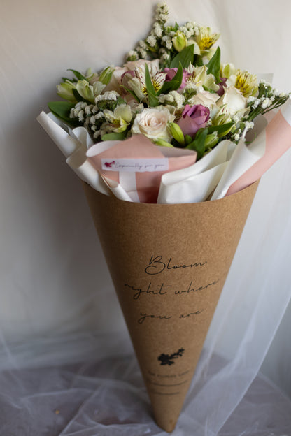Whispers of Grace – Purple & White Roses