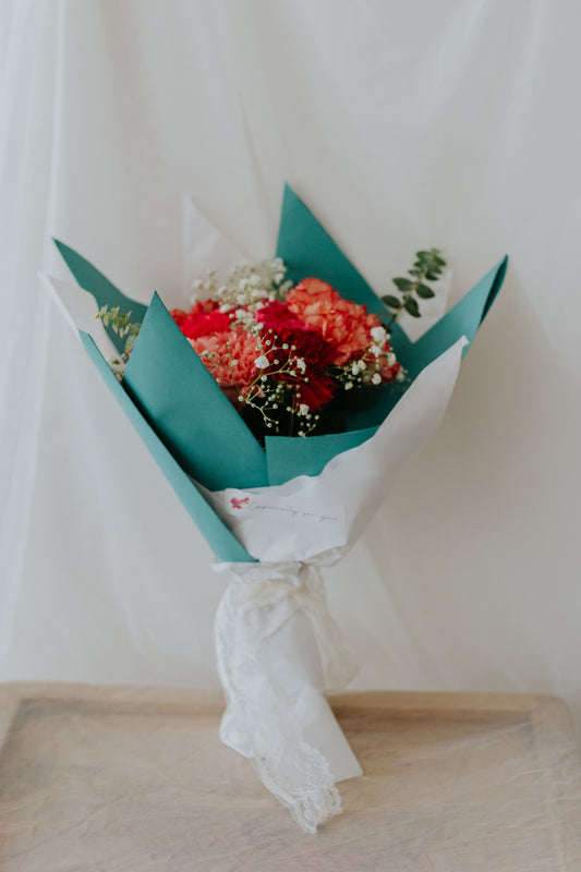 Aqua Carnation Bunch