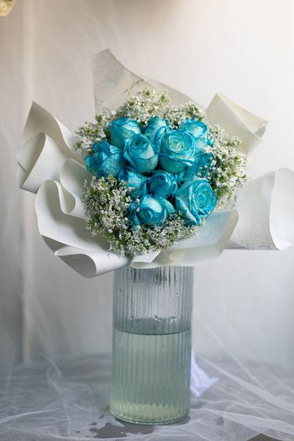 Blue roses in a Vase