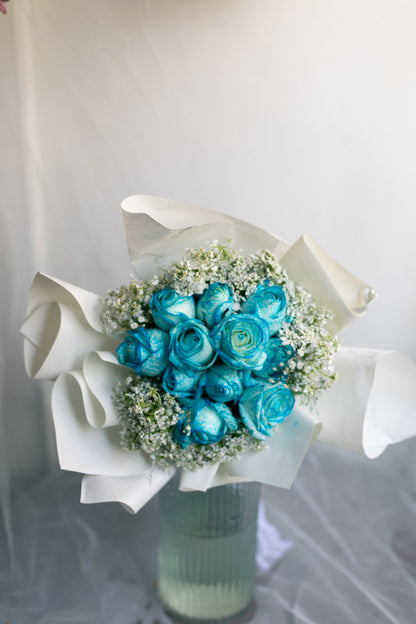 Blue roses in a Vase